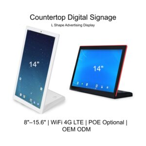 l shape countertop android linux digital signage display