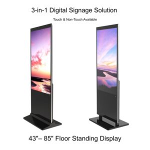 Commercial Floor Standing Digital Signage Display Touch Screen & Non Touch Optional