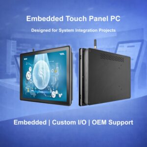 industrial embedded touch panel pc for vending machine embedded application