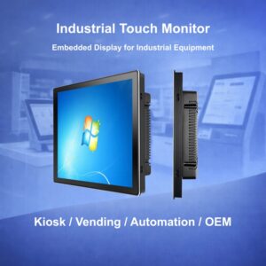 industrial panel mount touch monitor for vending machine embedded application