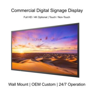 43 inch commercial digital signage display wall mount advertising screen for retail and restaurant use