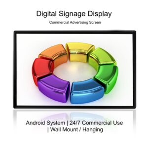 Commercial digital signage display screen for retail advertising and elevator advertising networks