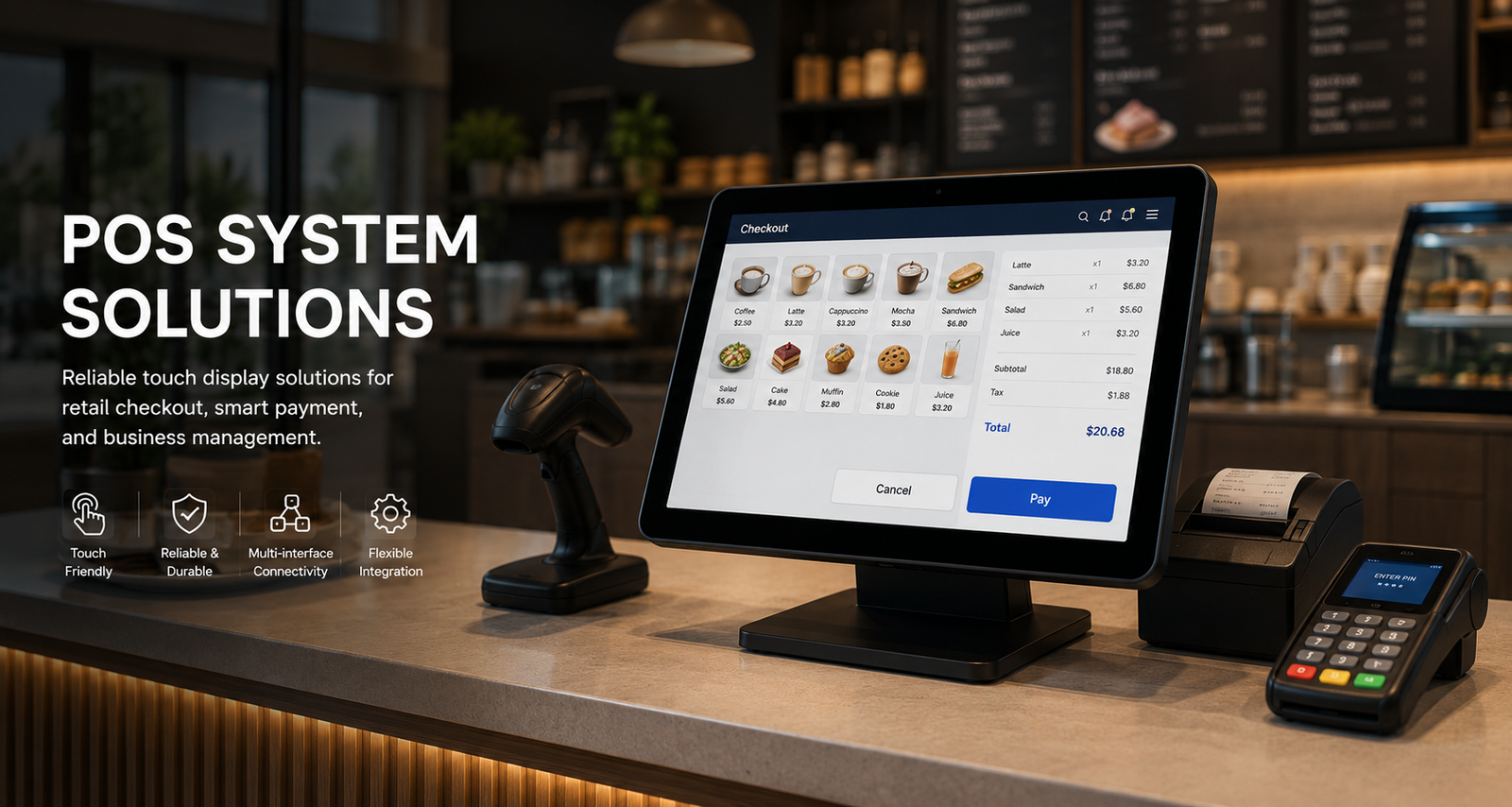 Techbrusolution Pos System POS System - Android Panel PC, Touchscreen Monitor-OEM Manufacturer