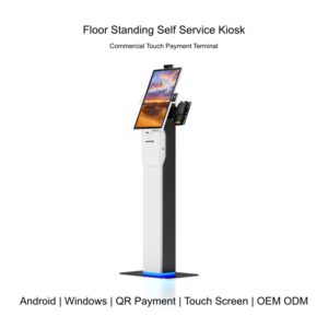 Floor standing Android Windwos self service payment kiosk with touch screen
